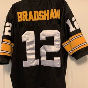Terry Bradshaw #12 Pittsburgh Steelers NFL Sewn Numbers Throwback Jersey